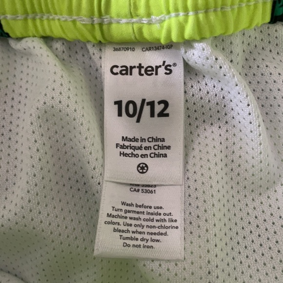 Carter’s Boys Alligator Gator Rashguard and Swim Shorts or Trunks - Picture 12 of 15